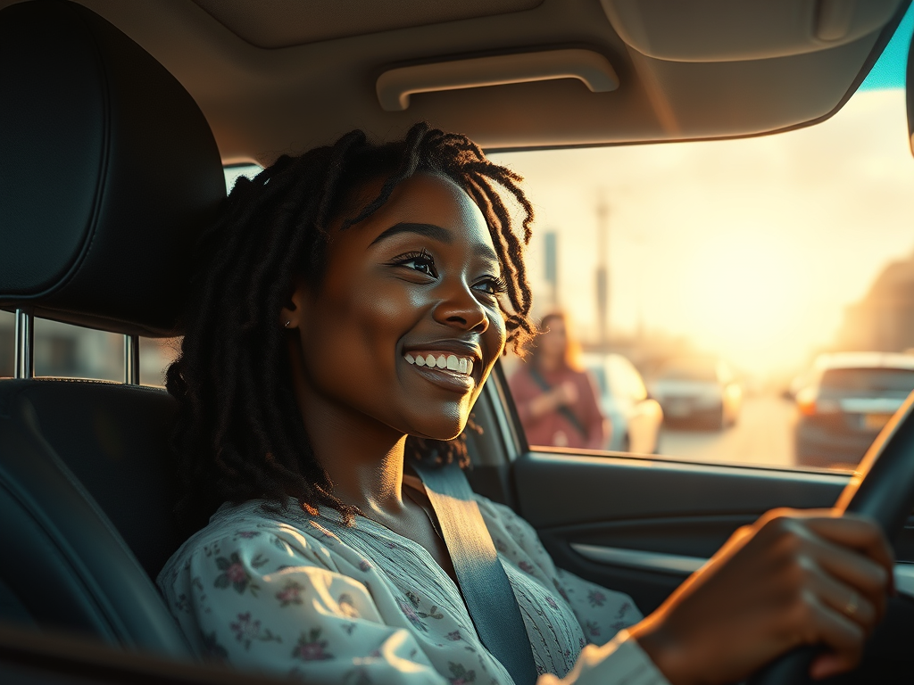 On Her Way To School